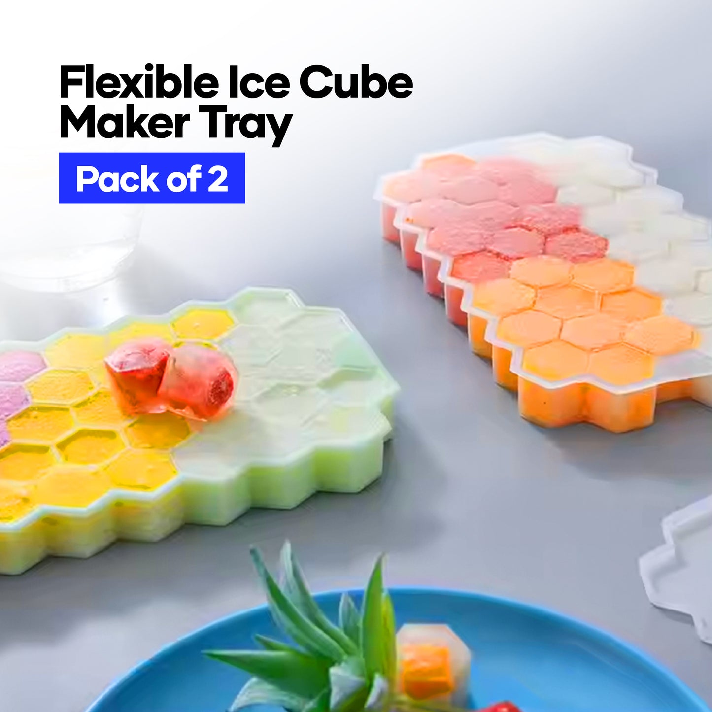 Silicone Ice Cube Trays for Freezer