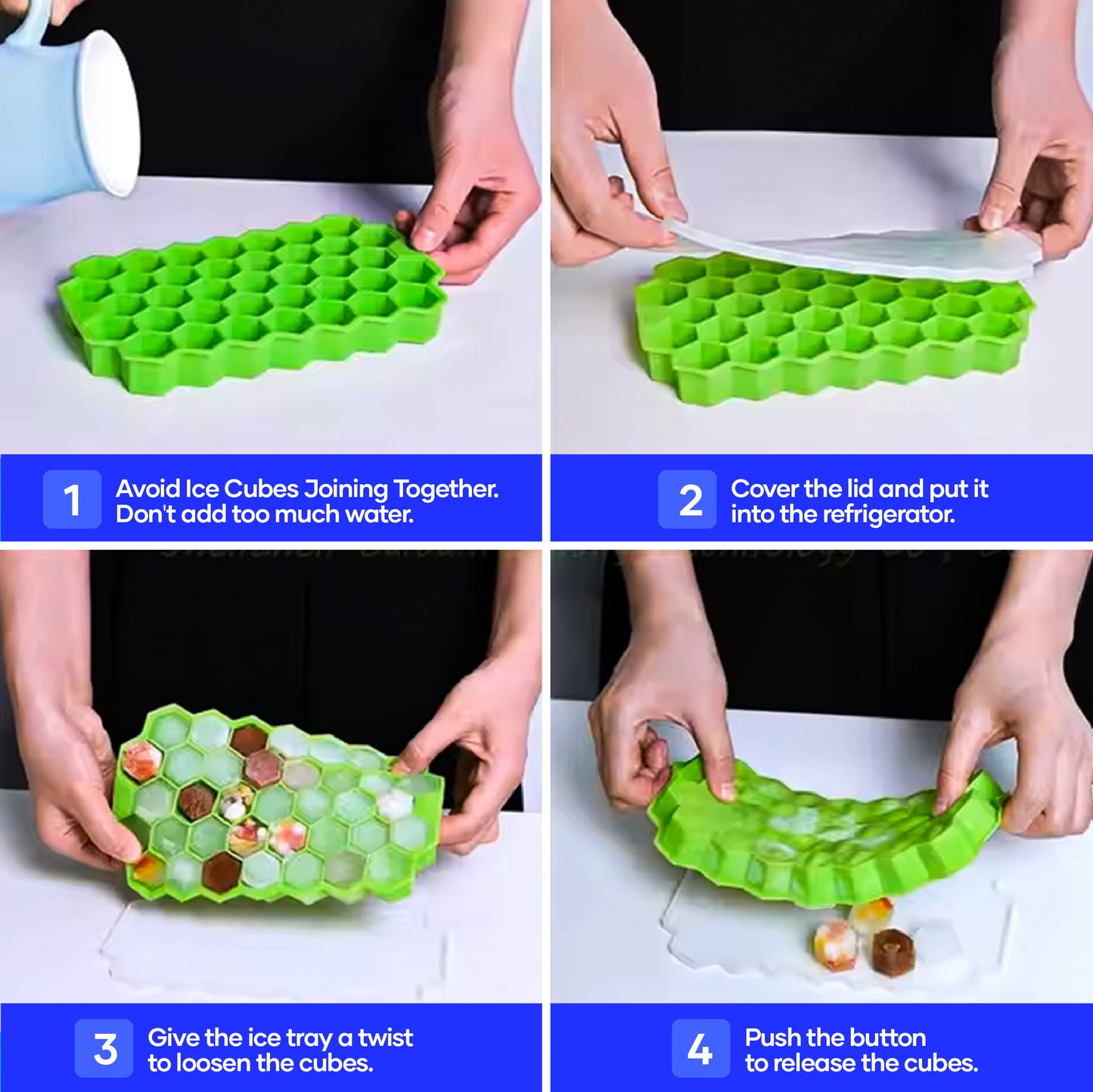 Silicone Ice Cube Trays for Freezer