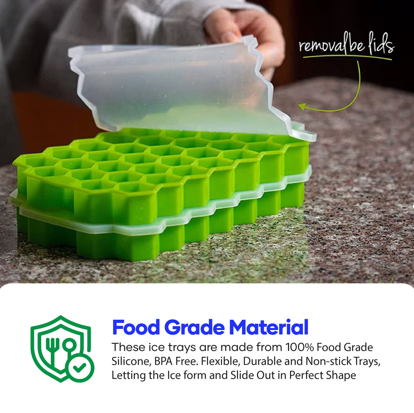Silicone Ice Cube Trays for Freezer