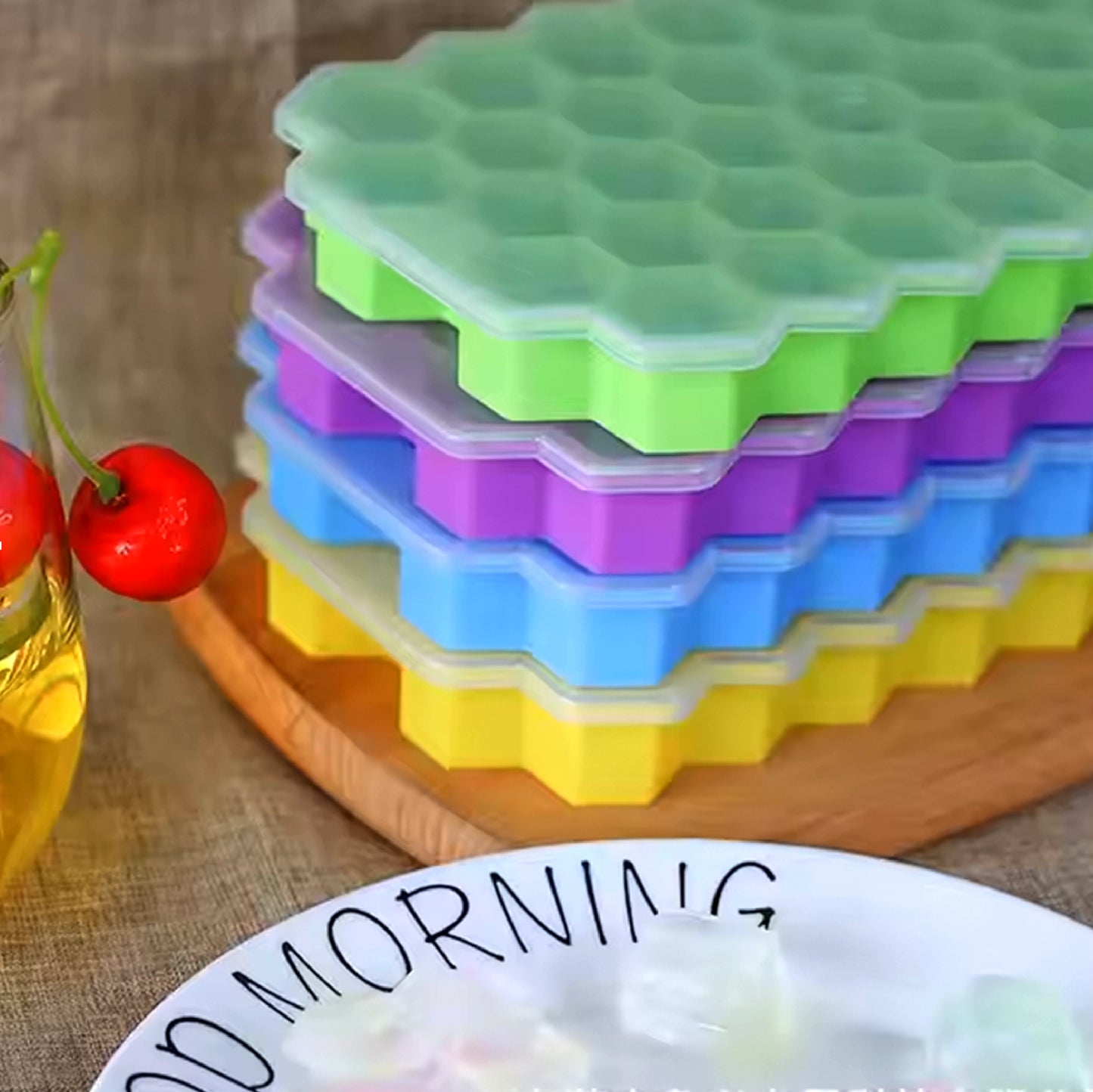 Silicone Ice Cube Trays for Freezer