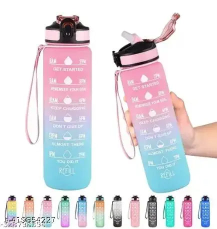 Silicone water bottle 1 liter (Multicolor)