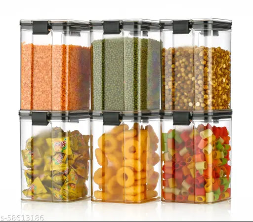 Square Airtight Modular Kitchen Storage Containers