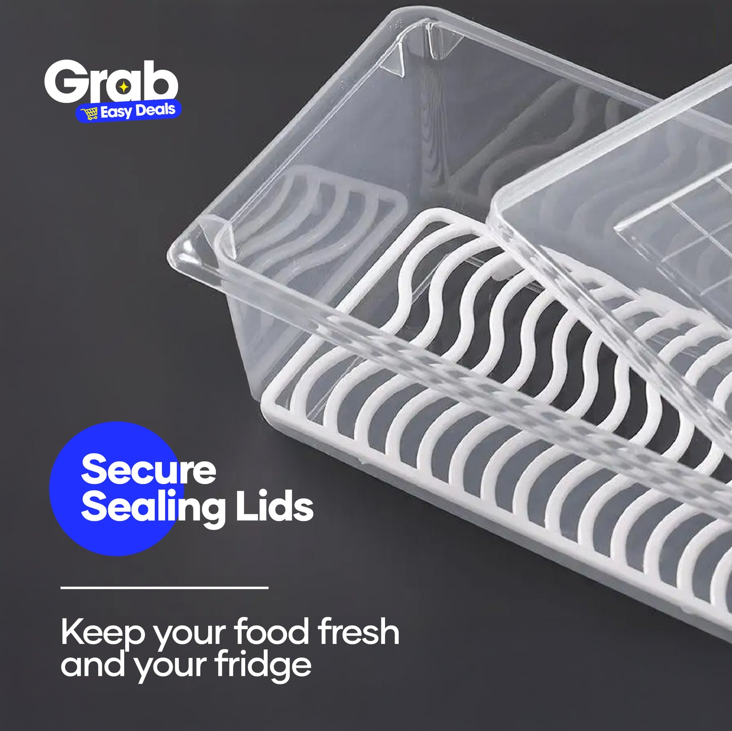 Fridge Organizers Storage Box - Multi-Use Containers (Pack of 6)